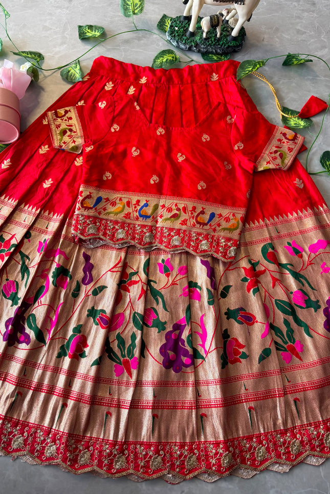 Kids Paithani Lehenga Set SS156