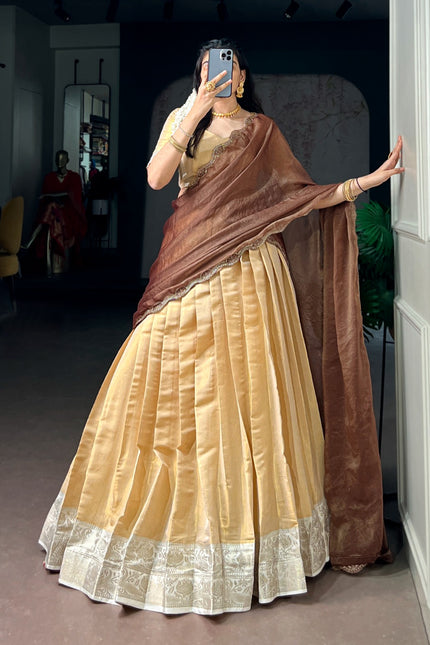 Kanchipuram silk lehanga SS110