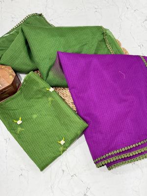 green with purple