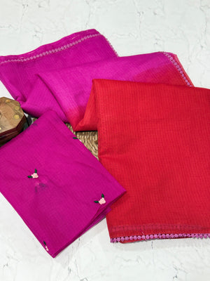 red with pink