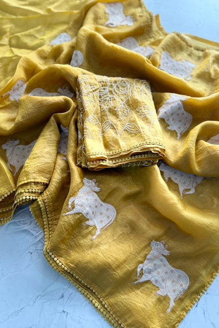 Gold Crush Saree SS123