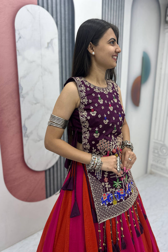 Vichitra silk lehanga SS185