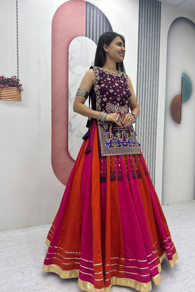 Vichitra silk lehanga SS185