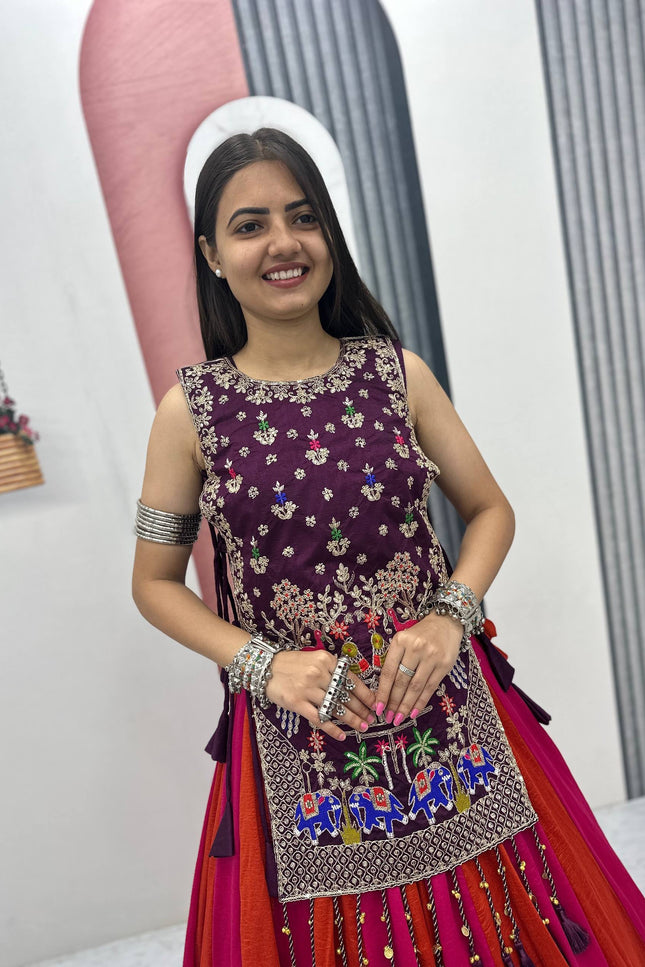 Vichitra silk lehanga SS185
