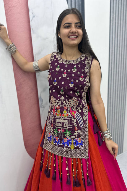 Vichitra silk lehanga SS185