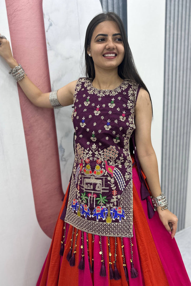 Vichitra silk lehanga SS185