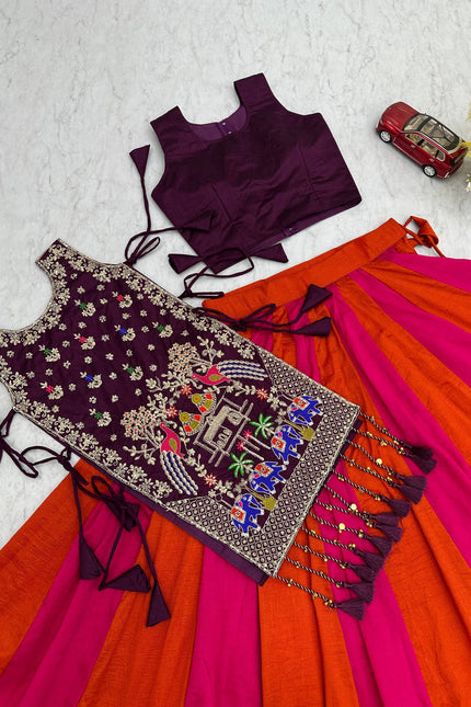 Vichitra silk lehanga SS185