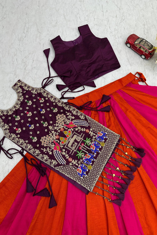 Vichitra silk lehanga SS185