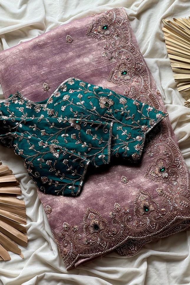 Cocktail handwork saree SS136