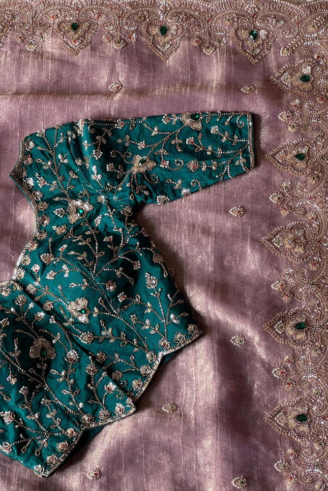 Cocktail handwork saree SS136