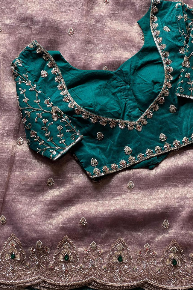 Cocktail handwork saree SS136