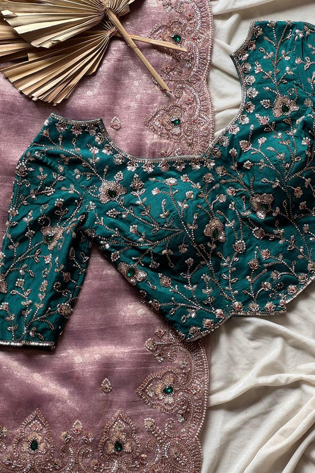 Cocktail handwork saree SS136