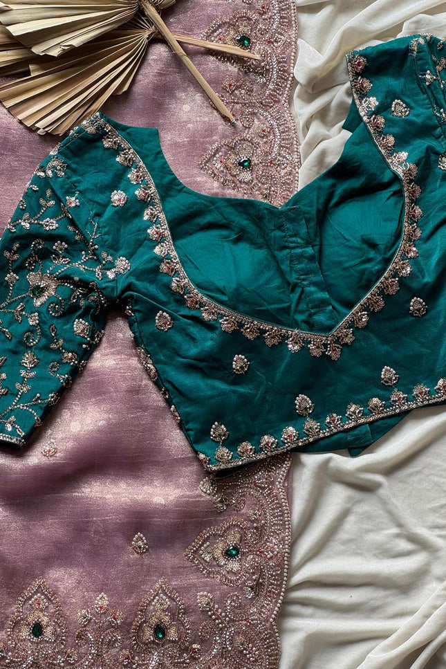 Cocktail handwork saree SS136