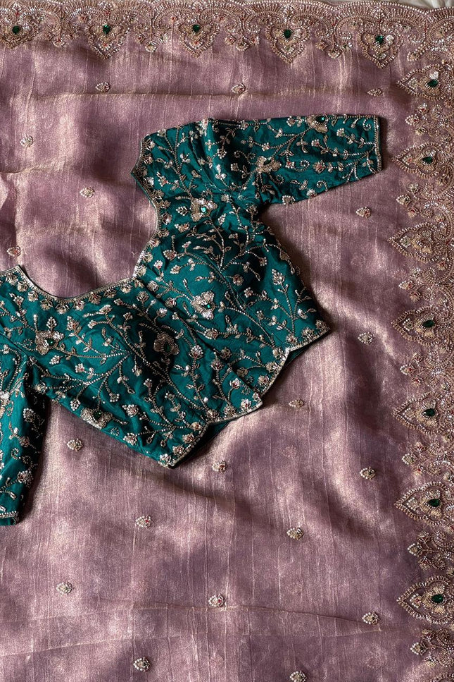 Cocktail handwork saree SS136