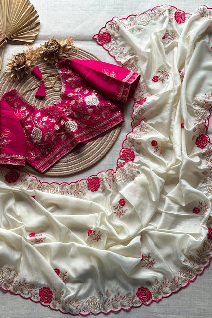 Soft tabi silk saree SS143