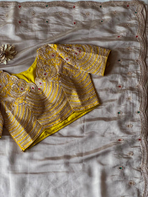 cream with yellow