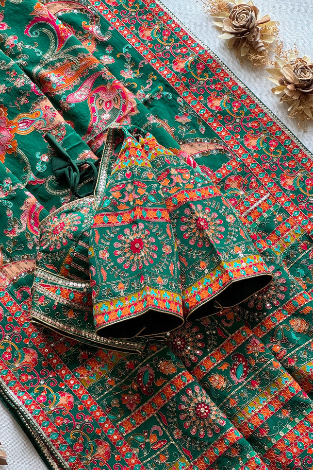 Crepe designer saree SS140