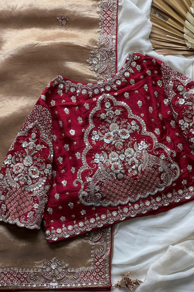 Cocktail handwork sarees SS138
