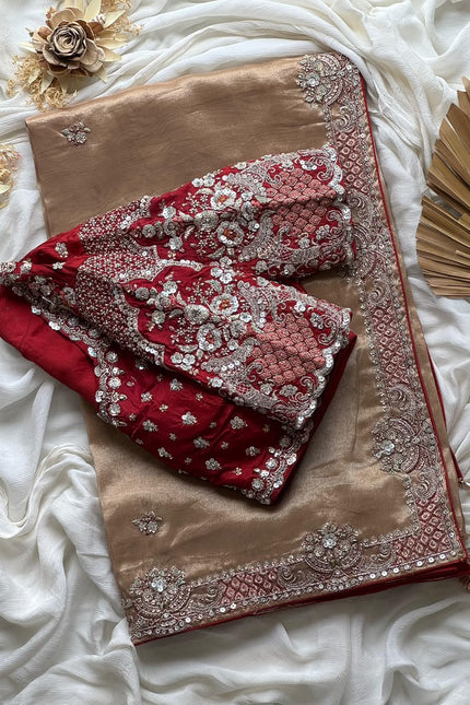 Cocktail handwork sarees SS138
