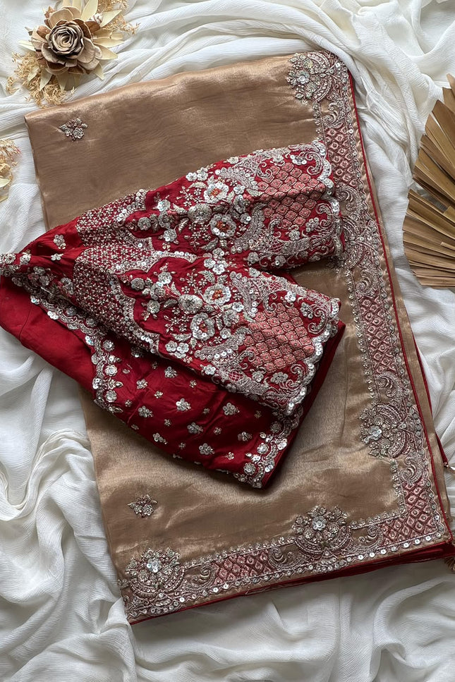 Cocktail handwork sarees SS138