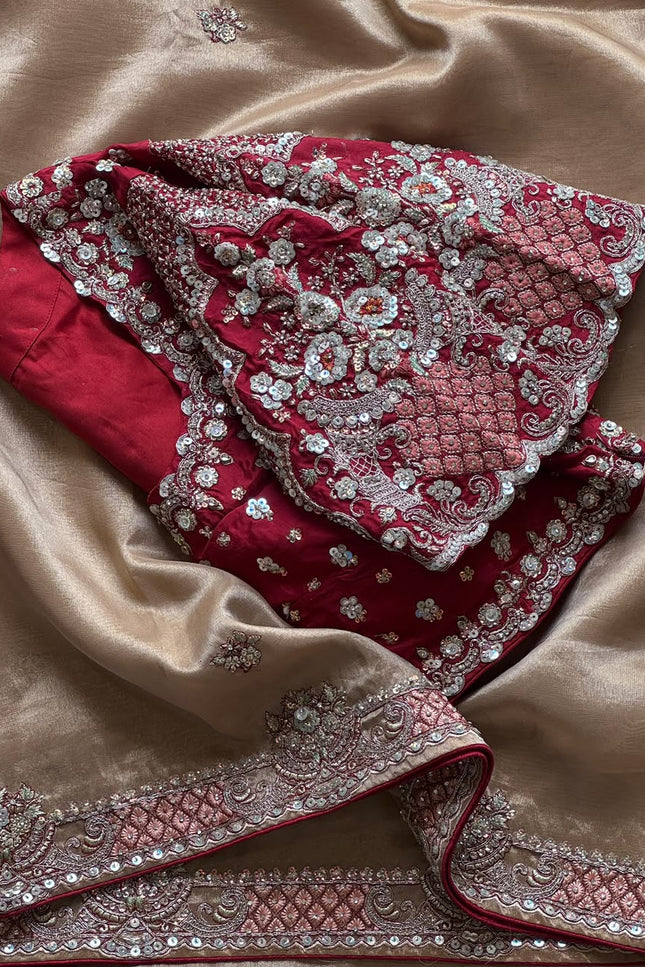 Cocktail handwork sarees SS138