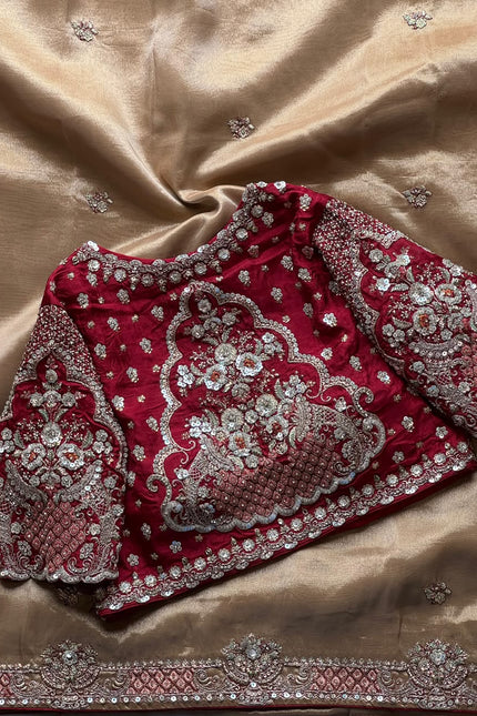 Cocktail handwork sarees SS138