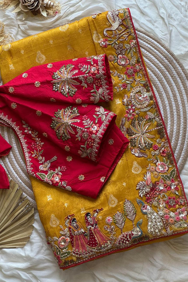Premium Dola silk saree  SS135