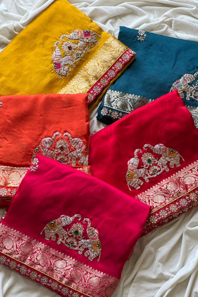 Premium Dola silk saree  SS134
