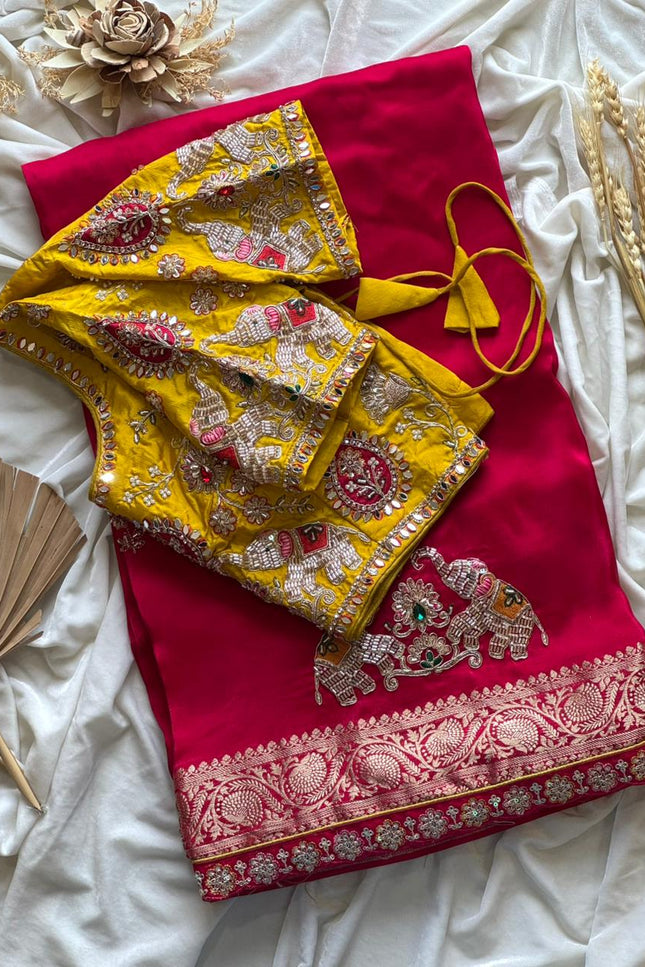 Premium Dola silk saree  SS134
