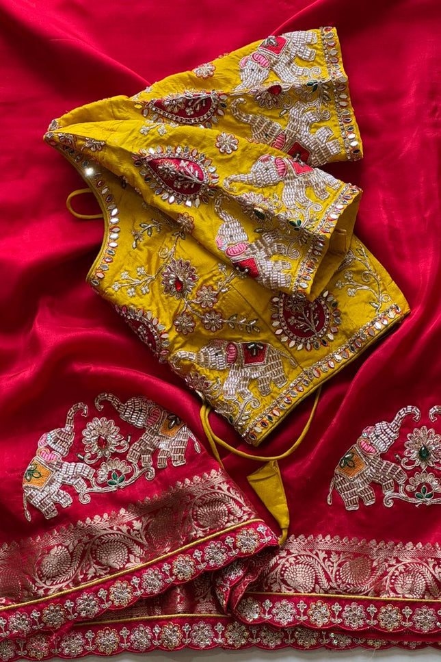 Premium Dola silk saree  SS134