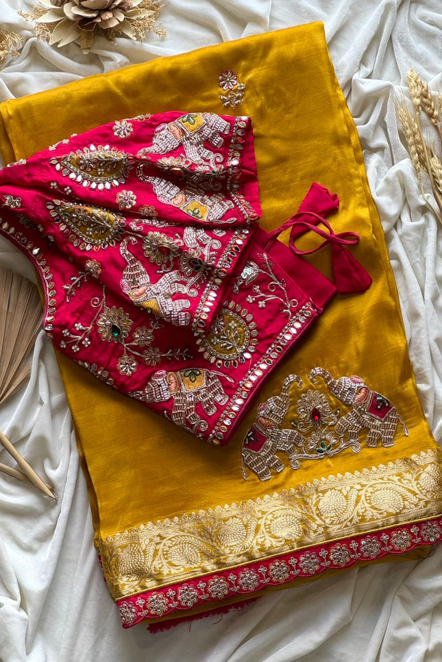 Premium Dola silk saree  SS134