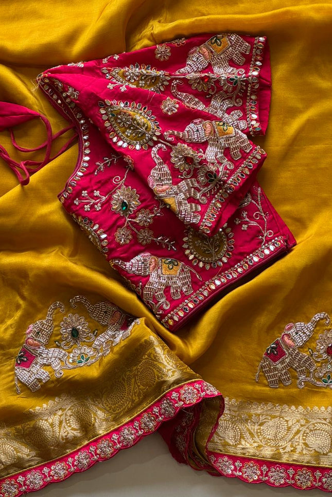 Premium Dola silk saree  SS134