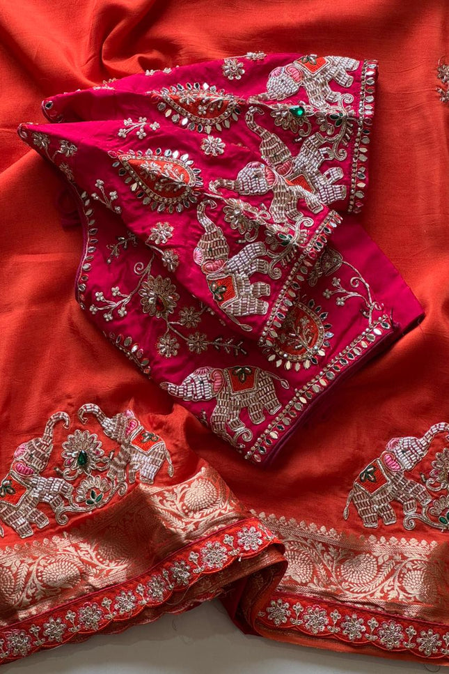 Premium Dola silk saree  SS134