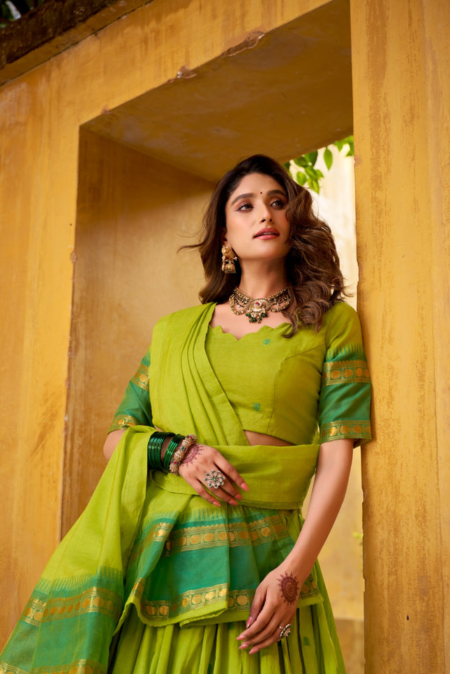 Chanderi cotton lehanga SS171