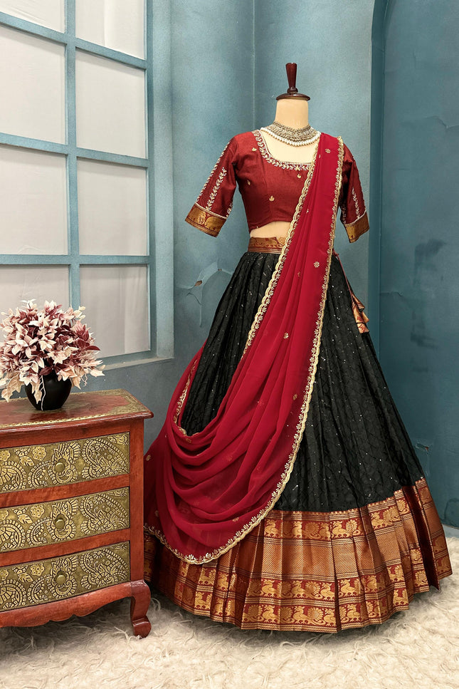 PURE Narayanepet cotton silk lehanga SS475