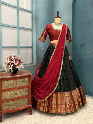Black & maroon