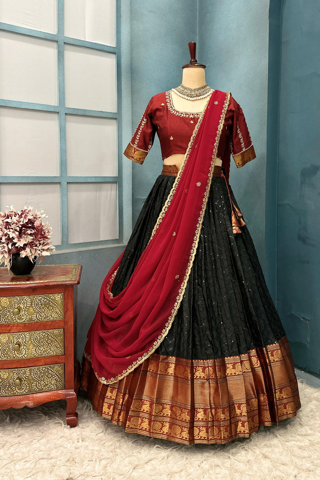 PURE Narayanepet cotton silk lehanga SS475