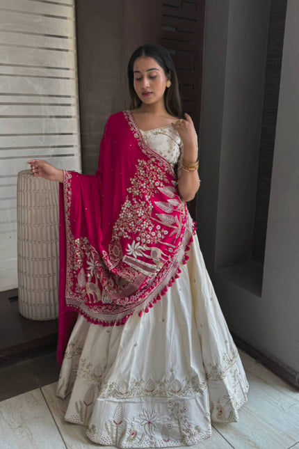 Vichitra Silk lehanga SS189