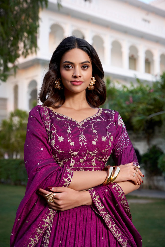 Vichitra Silk Lehenga SS168