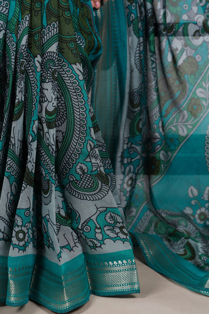 Kalamkari printed saree SS176