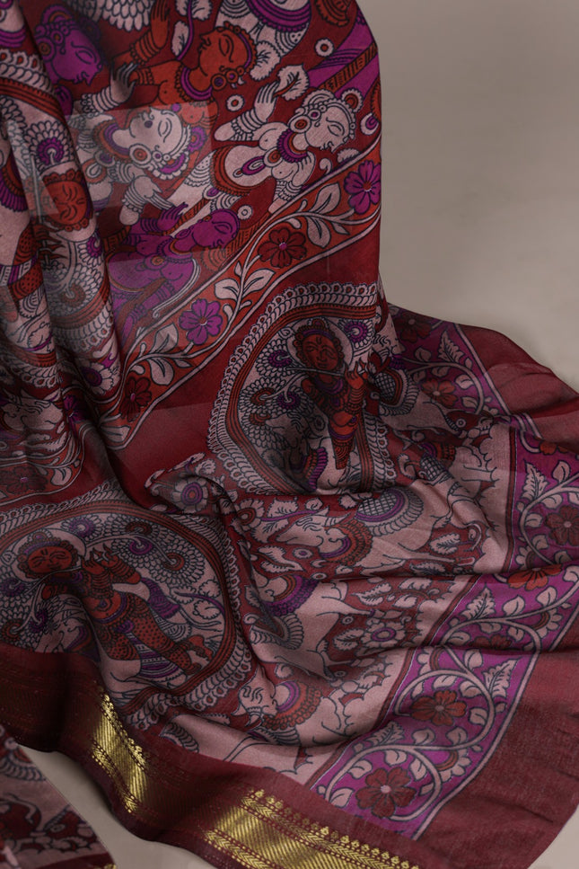 Kalamkari printed saree SS176