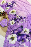Unsticthed blouse / purple