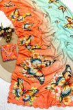 Unsticthed blouse / orange