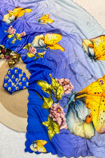 Soft Chinon silk saree SS191