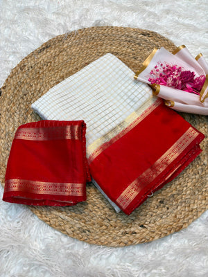 white with red