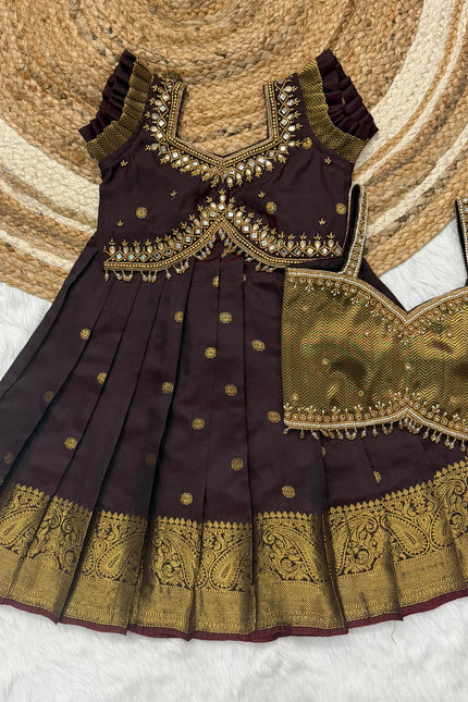 Girls maggam work lehangas SS180