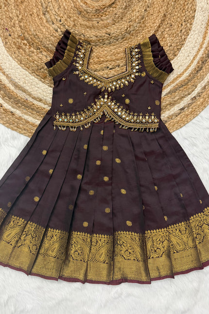 Girls maggam work lehangas SS180