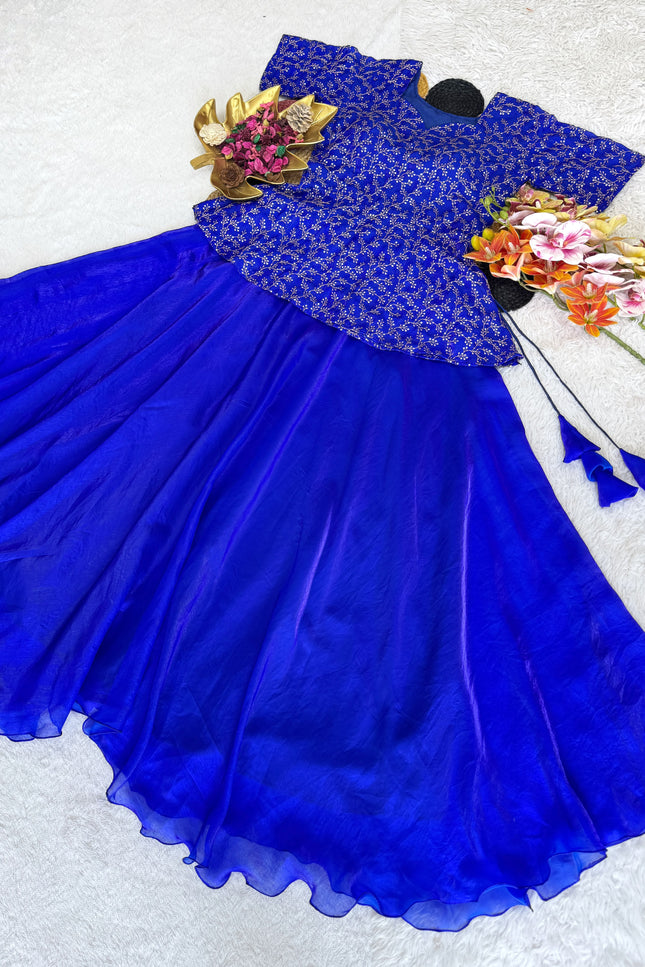 Soft Space Silk peplum Choli SS382