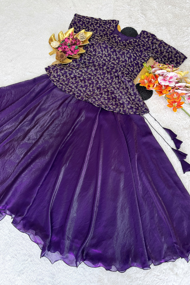 Soft Space Silk peplum Choli SS382