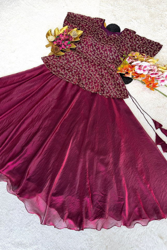 Soft Space Silk peplum Choli SS382